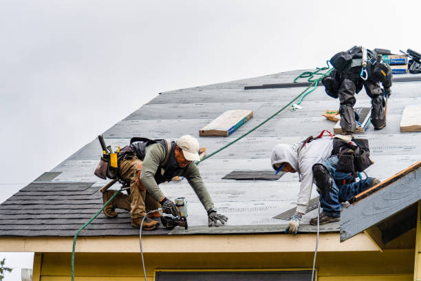 Professional Roofing technician working in Chelmsford, MA